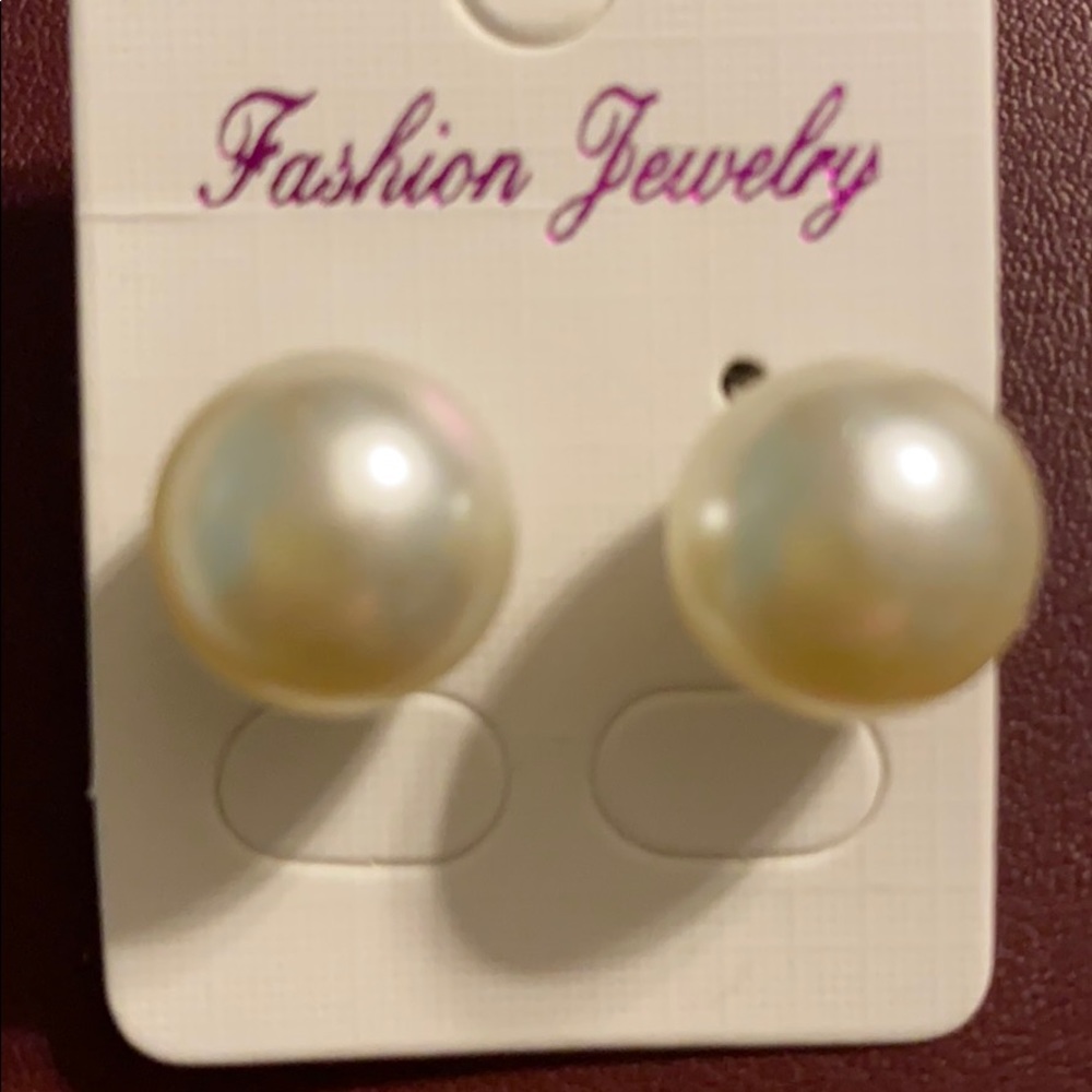 Simulated Pearl Earrings